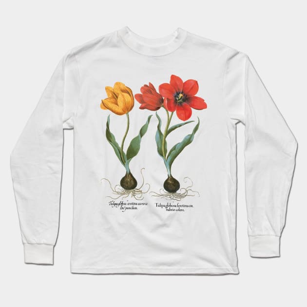 Tulips by Basilius Besler Long Sleeve T-Shirt by MasterpieceCafe